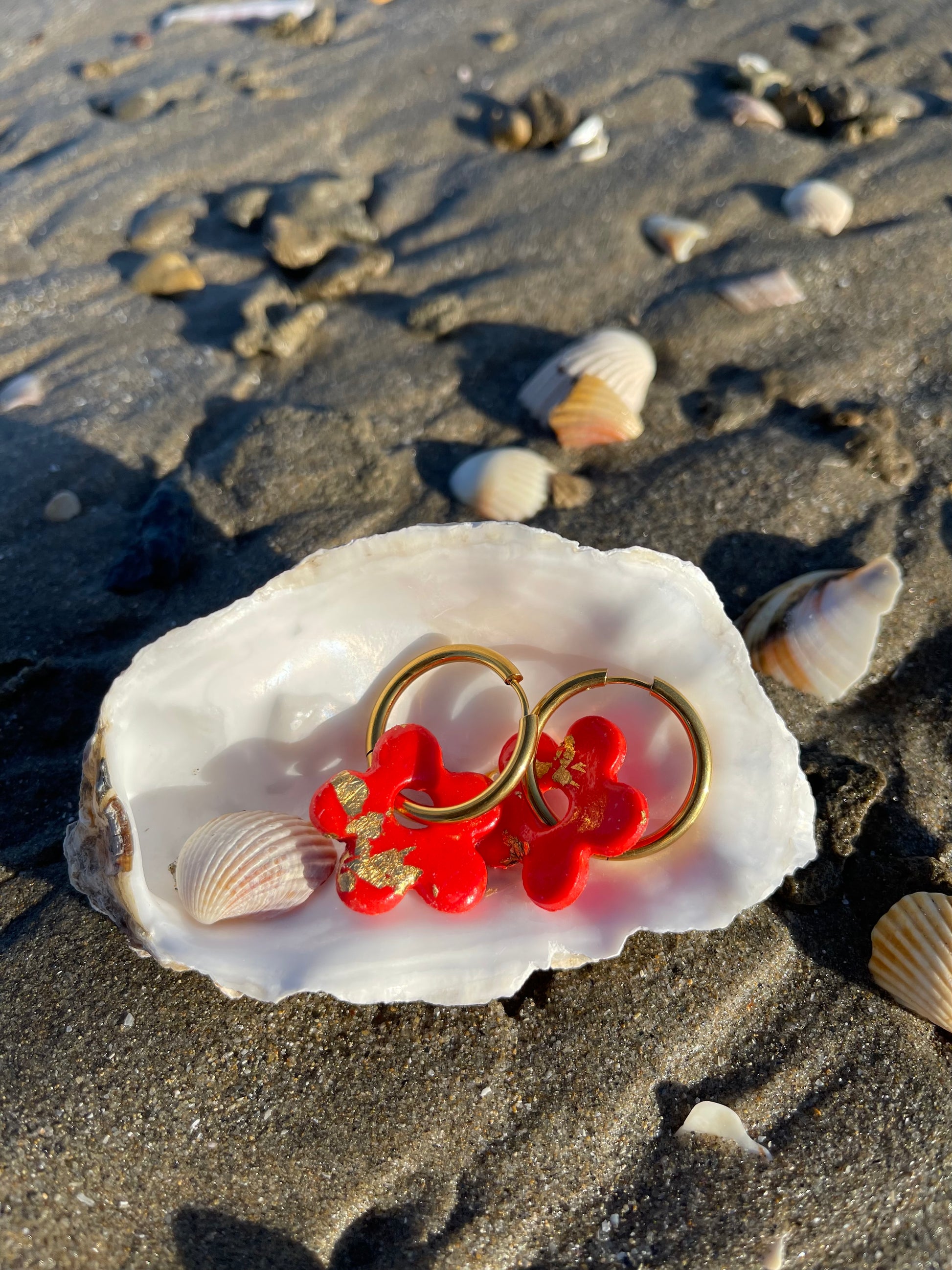 Boucles d'oreilles créoles interchangeables Flora - Padlockfr