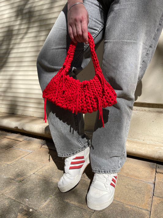 Sac à main en crochet rouge - Mini