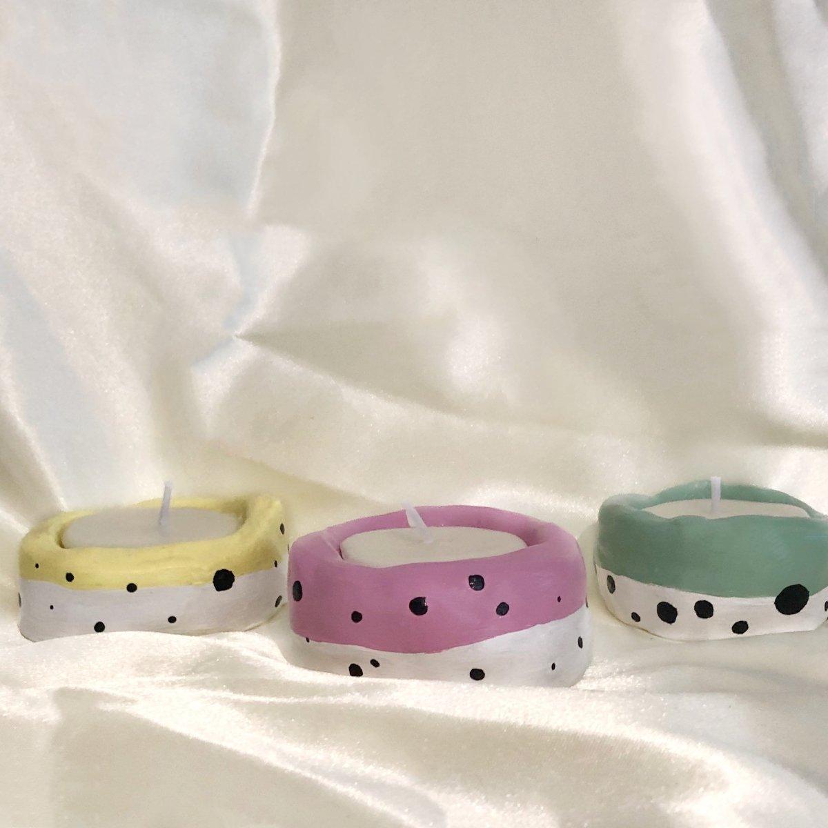 Bougies solo ou trio colorées - PadlockfrBougies