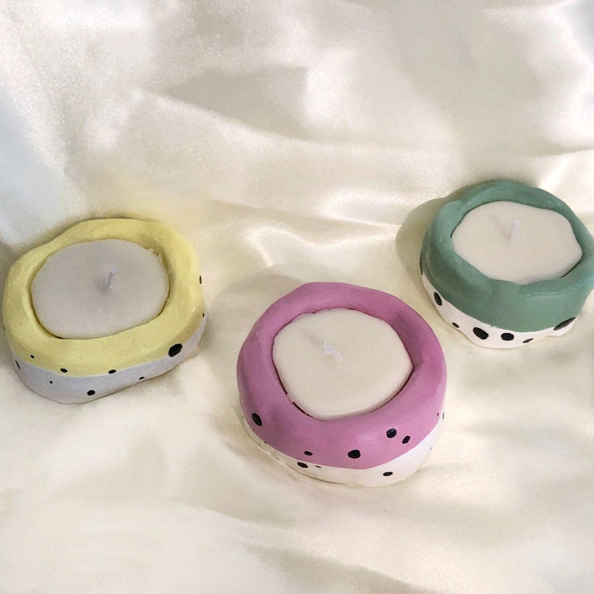Bougies solo ou trio colorées - PadlockfrBougies
