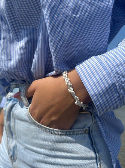 Bracelets de perles fleuris - PadlockfrColliers-Bijoux