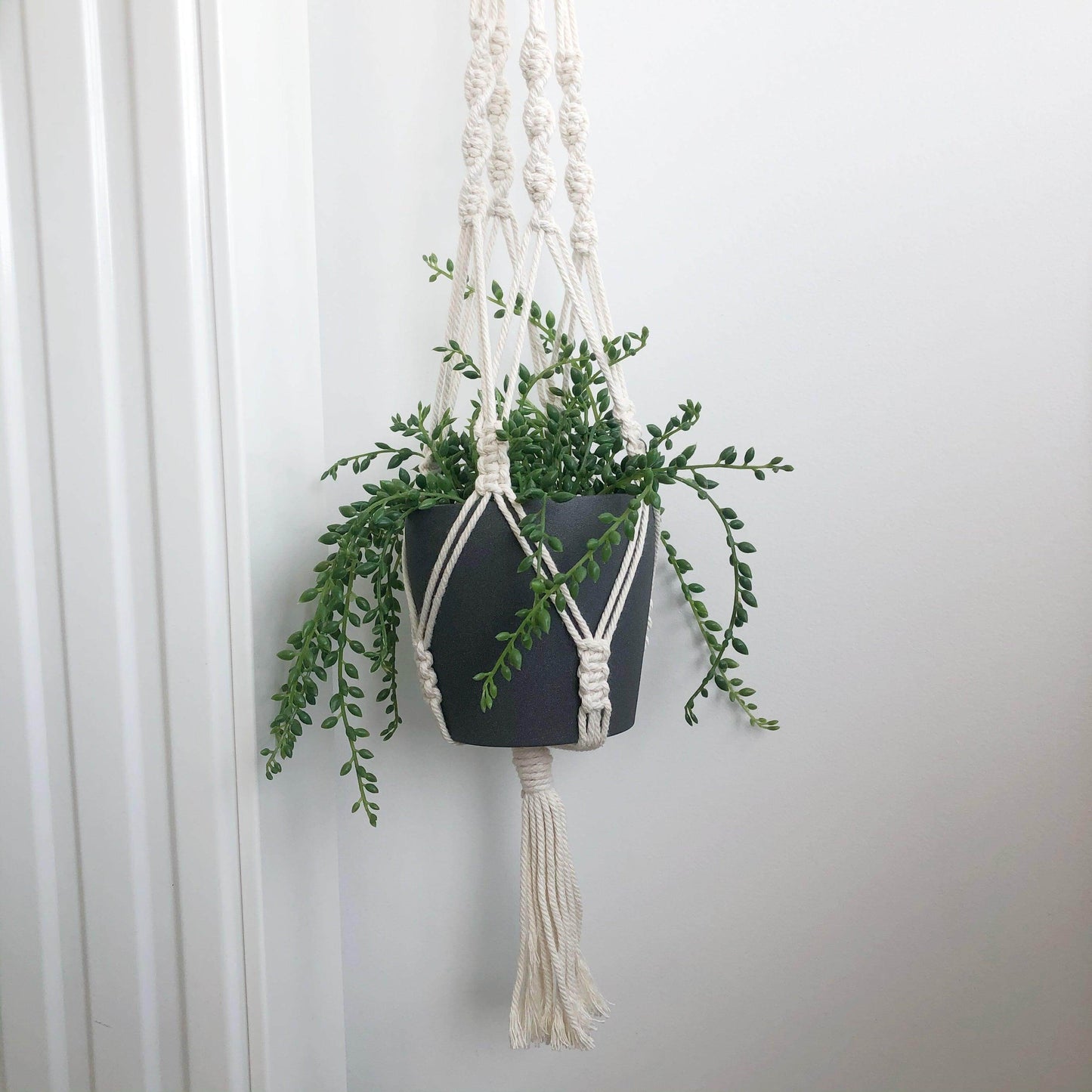 Suspension pour plantes en macramé - 3 branches - Padlockfr