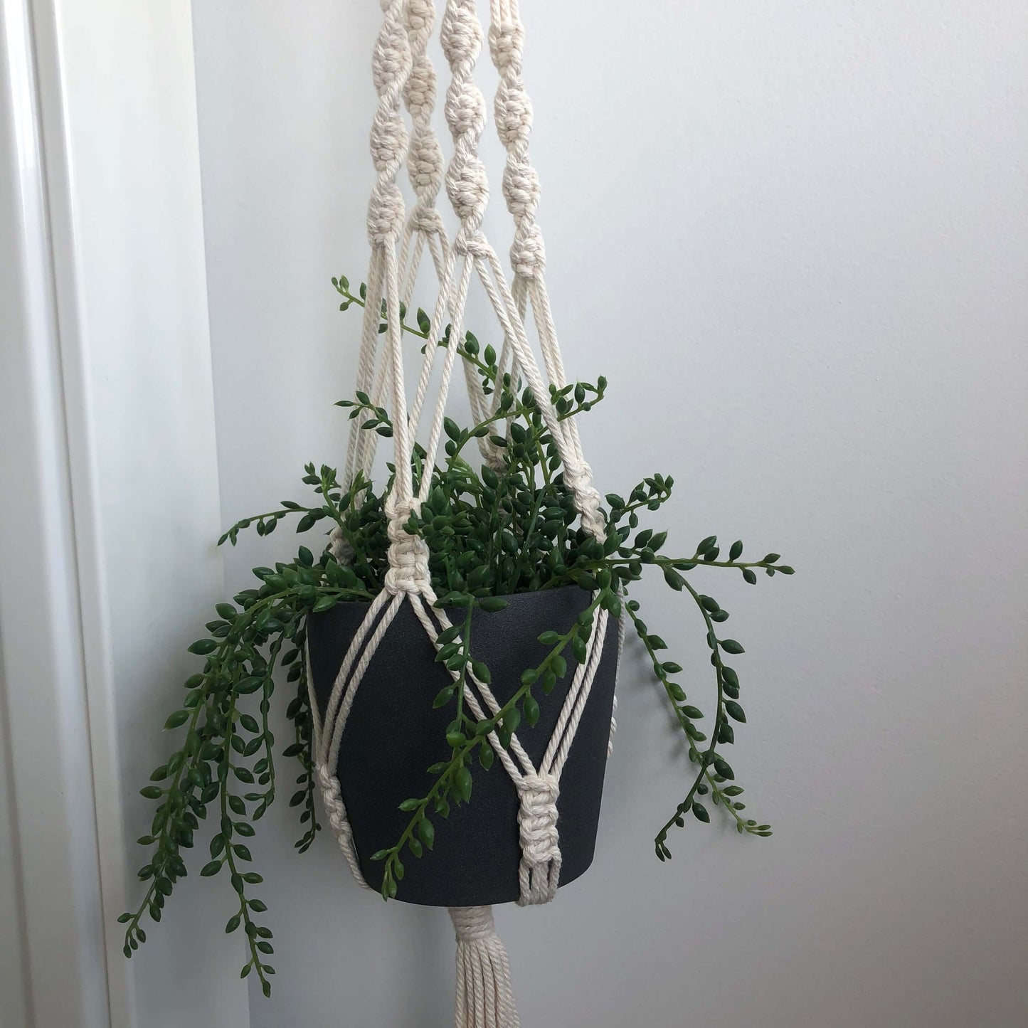 Suspension pour plantes en macramé - 3 branches - Padlockfr